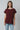 Oversized T-Shirt Frauen - Handbesticktem Logo - Weinrot - 150 Stk. Limitiert