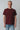 Herren T-Shirt mit Print Logo - Weinrot